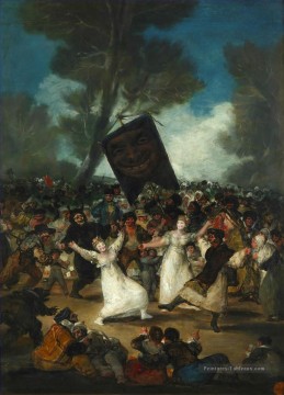 romantique romantisme Tableau Peinture - L’enterrement de la Sardine Romantique moderne Francisco Goya